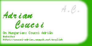 adrian csucsi business card